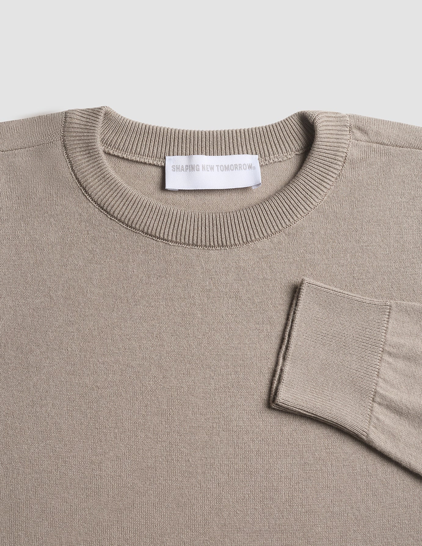 Fine Knit Crewneck Dark Sand